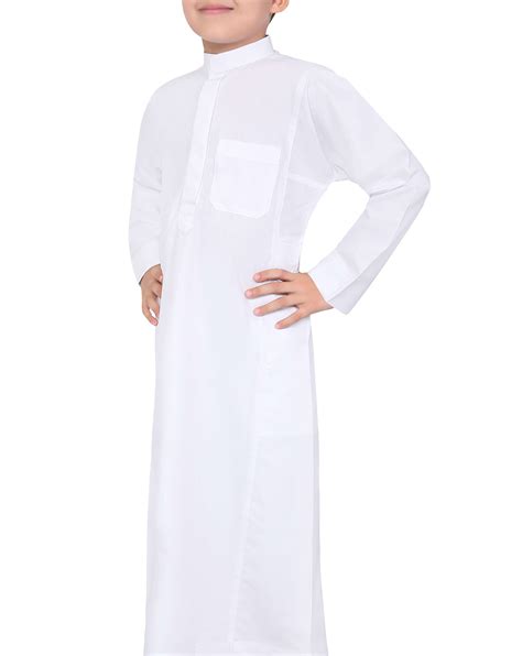 Mashroo Aplos Kids & Boys Saudi Kandoora - White| Kids and Boys Thobe ...