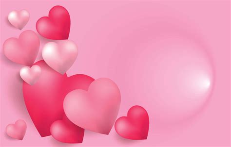 Download Valentine's Day Background With Pink Hearts | Wallpapers.com