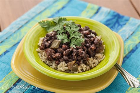 Slow Cooker Cuban-Style Black Beans with Rice ~ Andrea Meyers