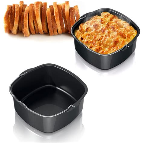 New Air Fryer Non-Stick Cake Barrel Baking Pan Oven Frying Basket For ...