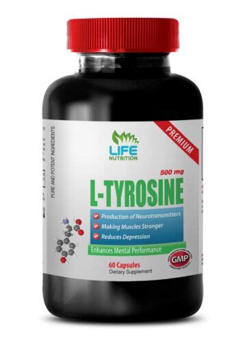 tyrosine anxiety - L-Tyrosine 500mg 1 Bottle - dopamine precursor 60 ...