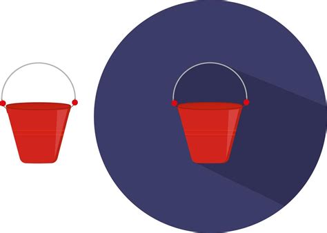 Fire bucket ,illustration, vector on white background. 13905532 Vector ...