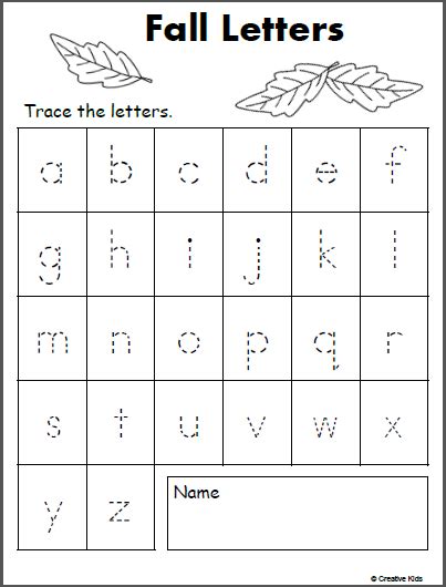 Tracing Letters Lowercase