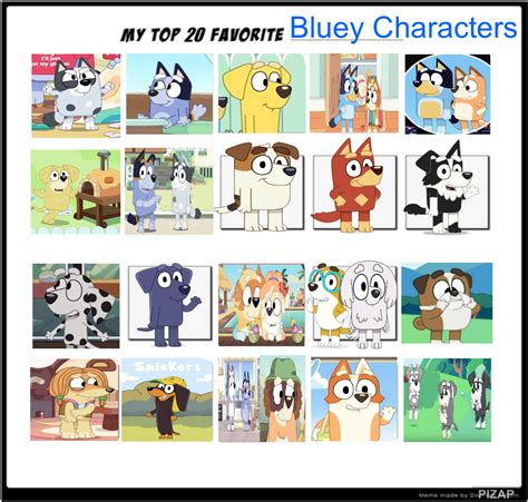 Top 20 Bluey Characters by Eddsworldfangirl97 on DeviantArt