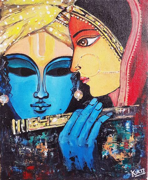 RADHA KRISHNA | Etsy | Krishna radha painting, Krishna painting, Modern ...