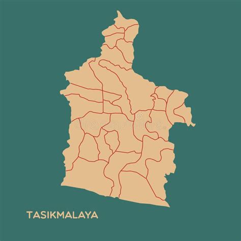 Map of Tasikmalaya. Vector Illustration Decorative Design Stock Vector ...