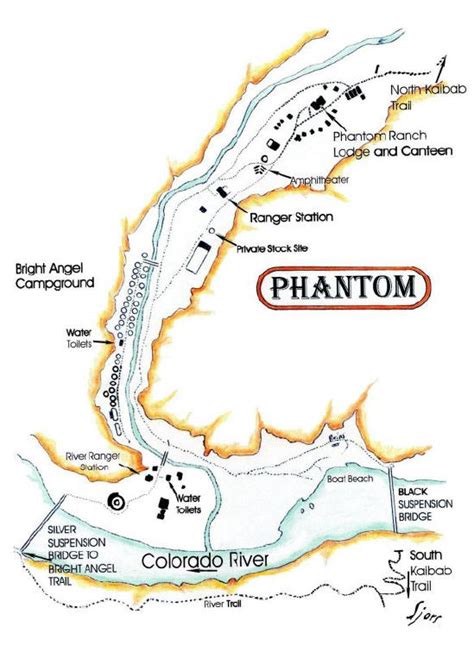 Phantom Ranch Area Map | Hit the Trail