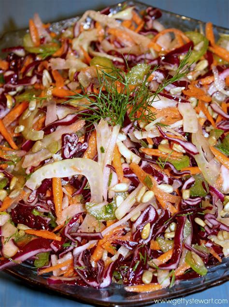 Fennel and Red Cabbage Coleslaw Recipe - Getty Stewart