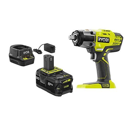 Ryobi R18IW3-0 Impact Wrench Battery 18V ONE+ 1/2″ Quadro 400Nm Kit 4.0 ...