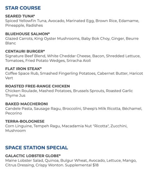 MENU and PRICING Revealed for EPCOT's Space 220 - AllEars.Net