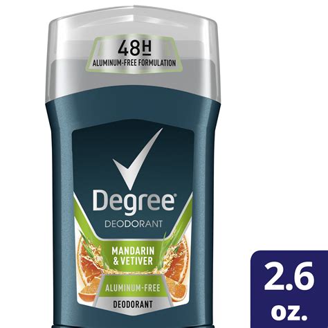 Degree Men Aluminum Free Deodorant Stick Mandarin & Vetiver, 2.6 OZ ...