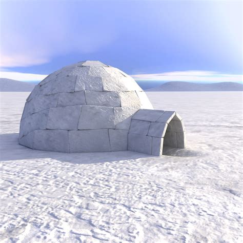 3d eskimo igloo house model