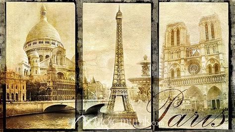 Vintage Paris Wallpaper Mural by MagicMurals.com