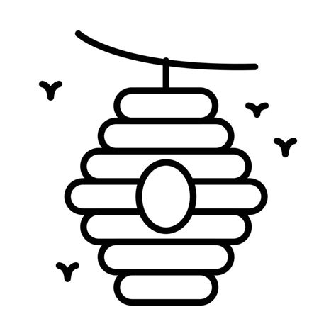 Beehive Outline Icon Animal Vector 5162743 Vector Art at Vecteezy