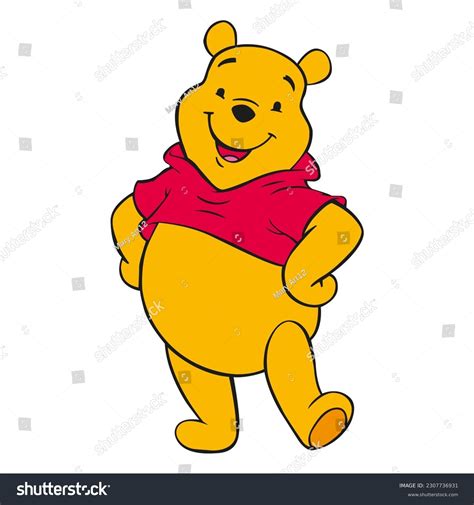 Winniethepooh Disney Character Vector Illustration Isolated Stock ...