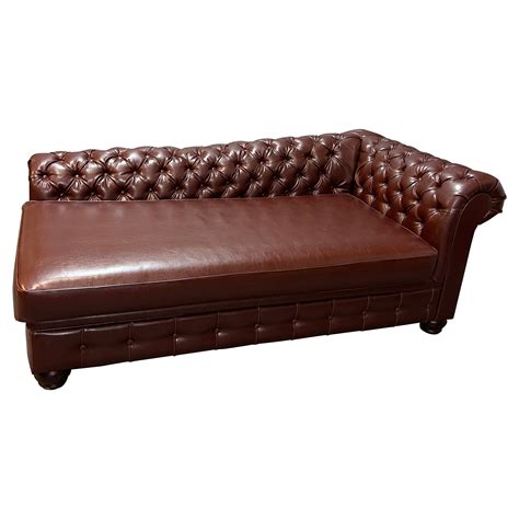 Lovely original vintage Chesterfield Red Leather Chaise Lounge Daybed ...