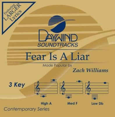 Fear Is A Liar, Accompaniment Track: Zach Williams - Christianbook.com