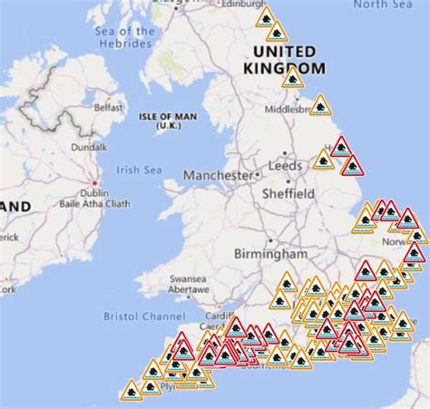 Flood warnings map: Full list of Environment Agency flooding alerts and ...