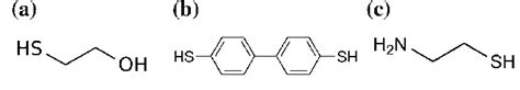 Molecular structure of a 2-mercaptoethanol, b biphenyl-4, 4 0 -dithiol ...