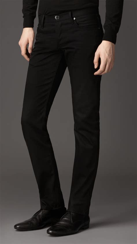 Lyst - Burberry Steadman Black Slim Fit Jeans in Black for Men