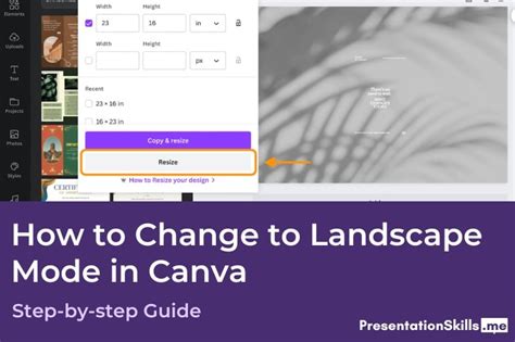 How to Change to Landscape Mode in Canva - PresentationSkills.me