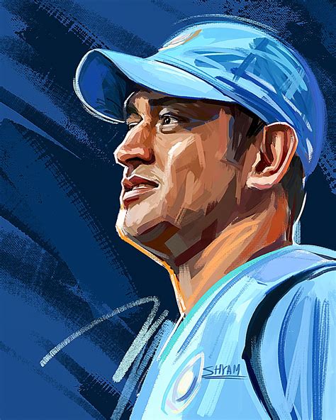 MS Dhoni Portrait | Custom portrait illustration, Superhero art, Cool ...