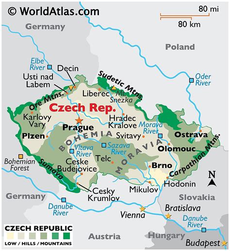 Mapas de República Checa - Atlas del Mundo