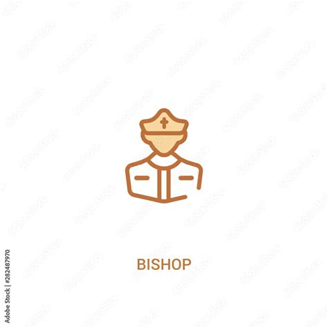 bishop concept 2 colored icon. simple line element illustration ...