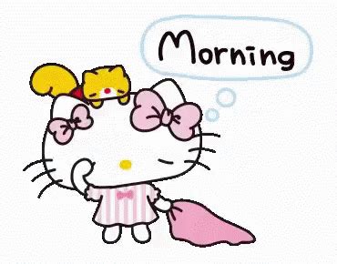 Hello Kitty Morning GIF - HelloKitty Morning Sleepy - Discover & Share GIFs