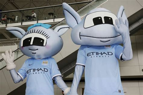 Manchester City mascots Moonchester and Moonbeam | Mascot, Premier ...