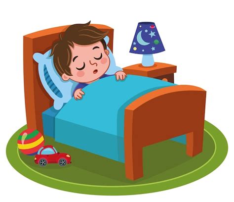 Premium Vector | Vector illustration of a sleeping boy