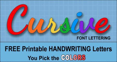 Cursive Letters Font (Free Handwriting Script Lettering) – DIY Projects ...