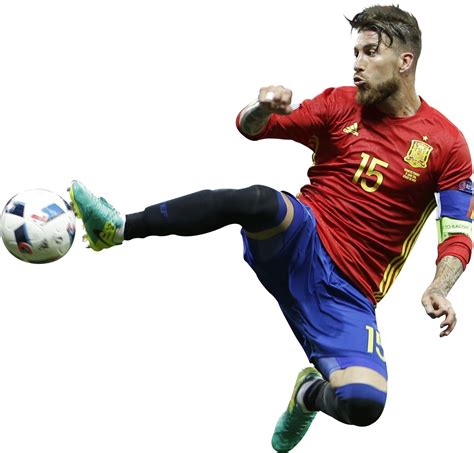 Sergio Ramos Spain football render - FootyRenders