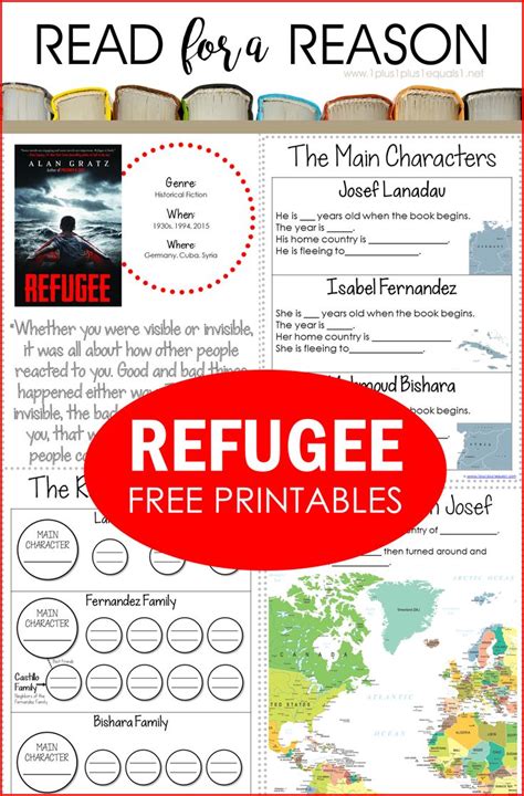 Refugee Book Printables - Free Resources for Homeschool Language Arts