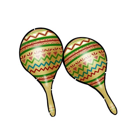 Mexican Maracas Clipart Transparent Background, Mexican Style Maracas ...