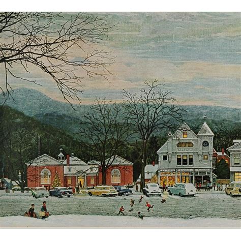 Signed Original Norman Rockwell Print Stockbridge - Main Street at ...