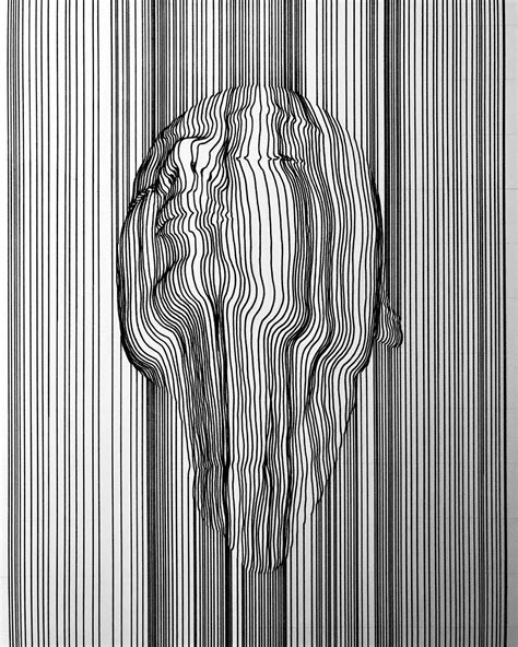 Line Art By Nester Formentera - ARTWOONZ | Contour line art, Illusion ...