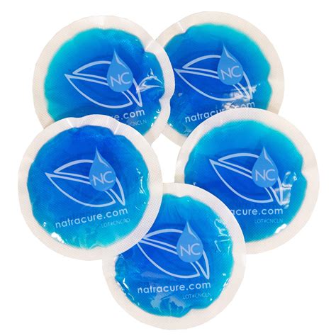 NatraCure 4" Circle Gel Ice Packs - 5 Pack Blue (Small Reusable Round ...