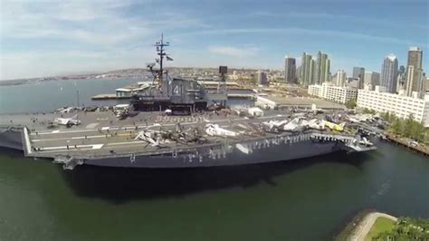 USS Midway Aircraft Carrier and downtown San Diego from above - YouTube