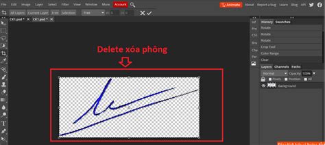 HỆ THỐNG QUẢN LÝ VĂN BẢN VÀ ĐIỀU HÀNH | Hướng dẫn xóa nền ảnh chữ ký