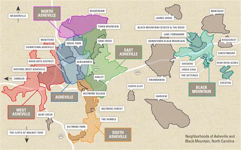 Neighborhood Map of Asheville & Black Mountain NC - Greybeard Realty