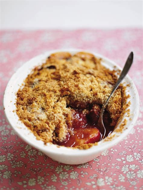 Fresh Plum Crumble With Spiced Crumb Topping