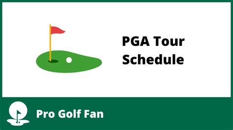 PGA Tour Schedule 2023 - Dates, Locations & Golf Courses