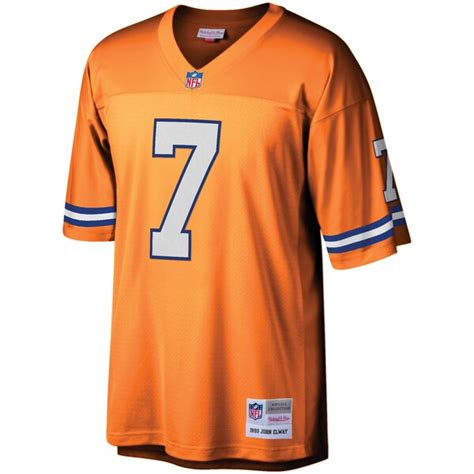 Mens Denver Broncos John Elway Mitchell & Ness Orange 1990 Retired ...