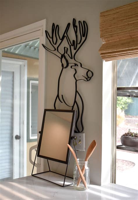 Deer Head Metal Wall Decor and Wall Art Sculpture – All Metal Art Shop