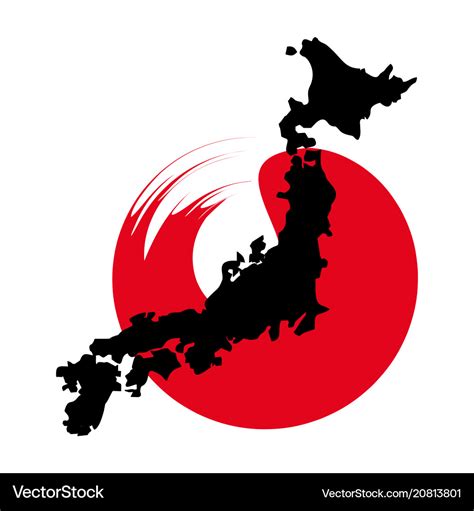 Japan map concept Royalty Free Vector Image - VectorStock