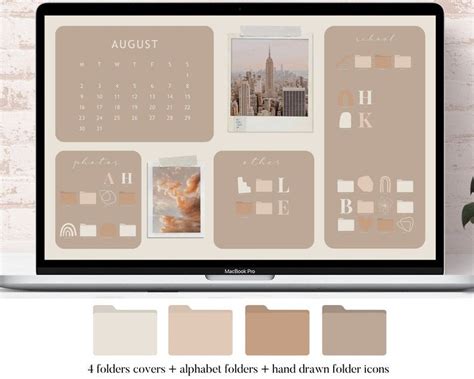 CALENDAR 2021 2022 2023 Desktop Organizer Wallpaper Folder - Etsy ...