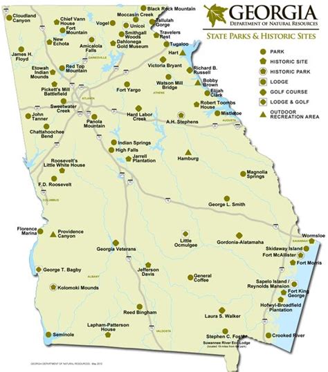 Georgia State Park Sites Map | Tips and Tricks for the Outdoors ...