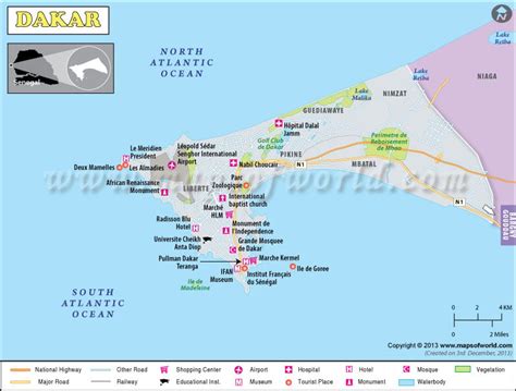 Dakar Map | Map of Dakar City, Senegal