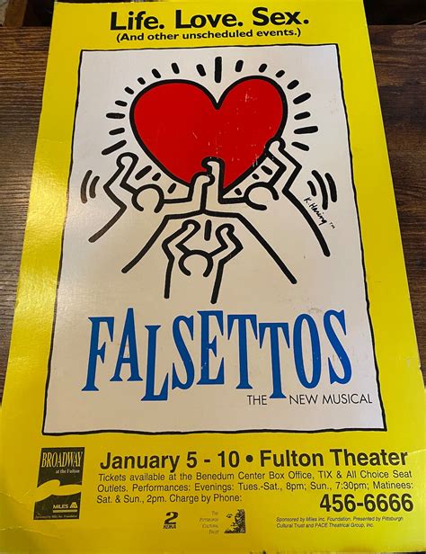 Original 1992 Falsettos Broadway Musical Poster With Artwork - Etsy